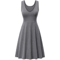 V-Neck Sleeveless Flare Dress