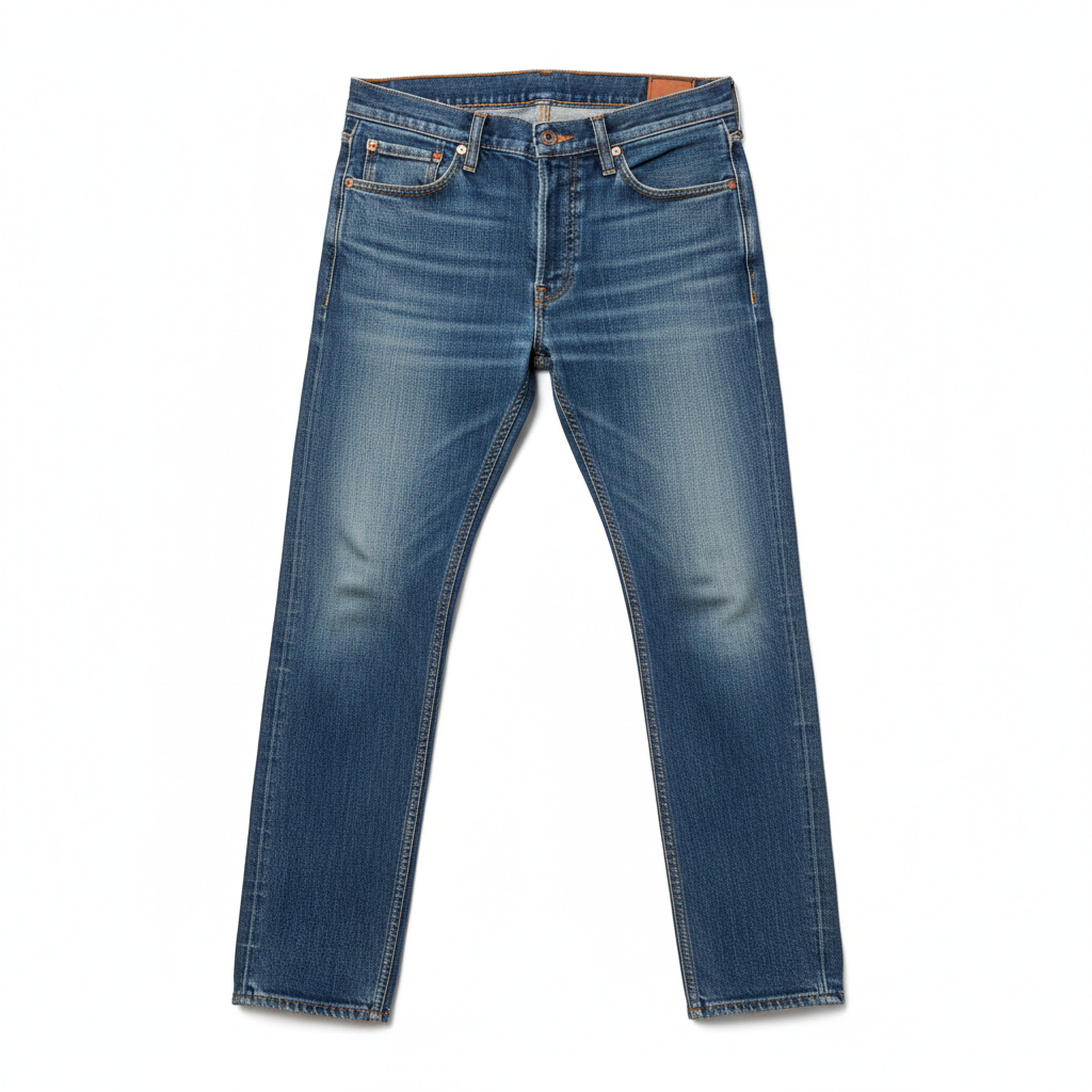 Classic blue denim jean trousers